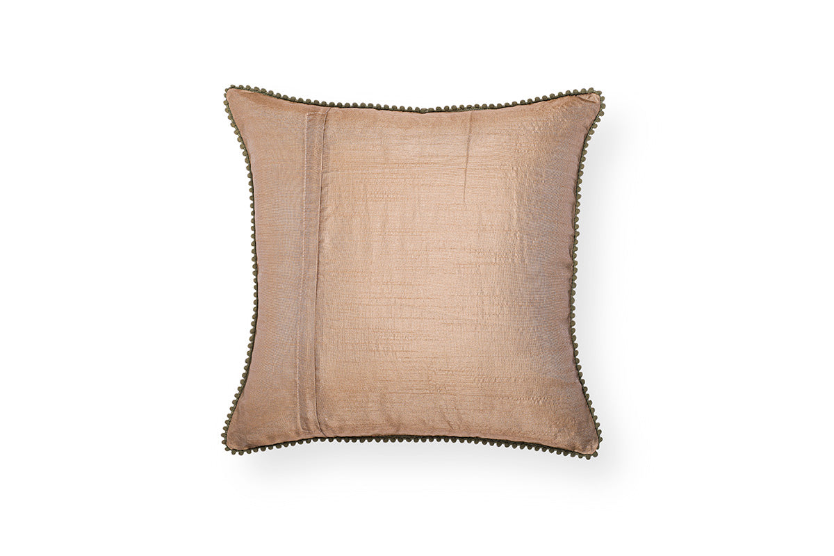 Aurora Bloom  – Rose Glow Hand Embroidered Cushion Cover ( Set of 2 )