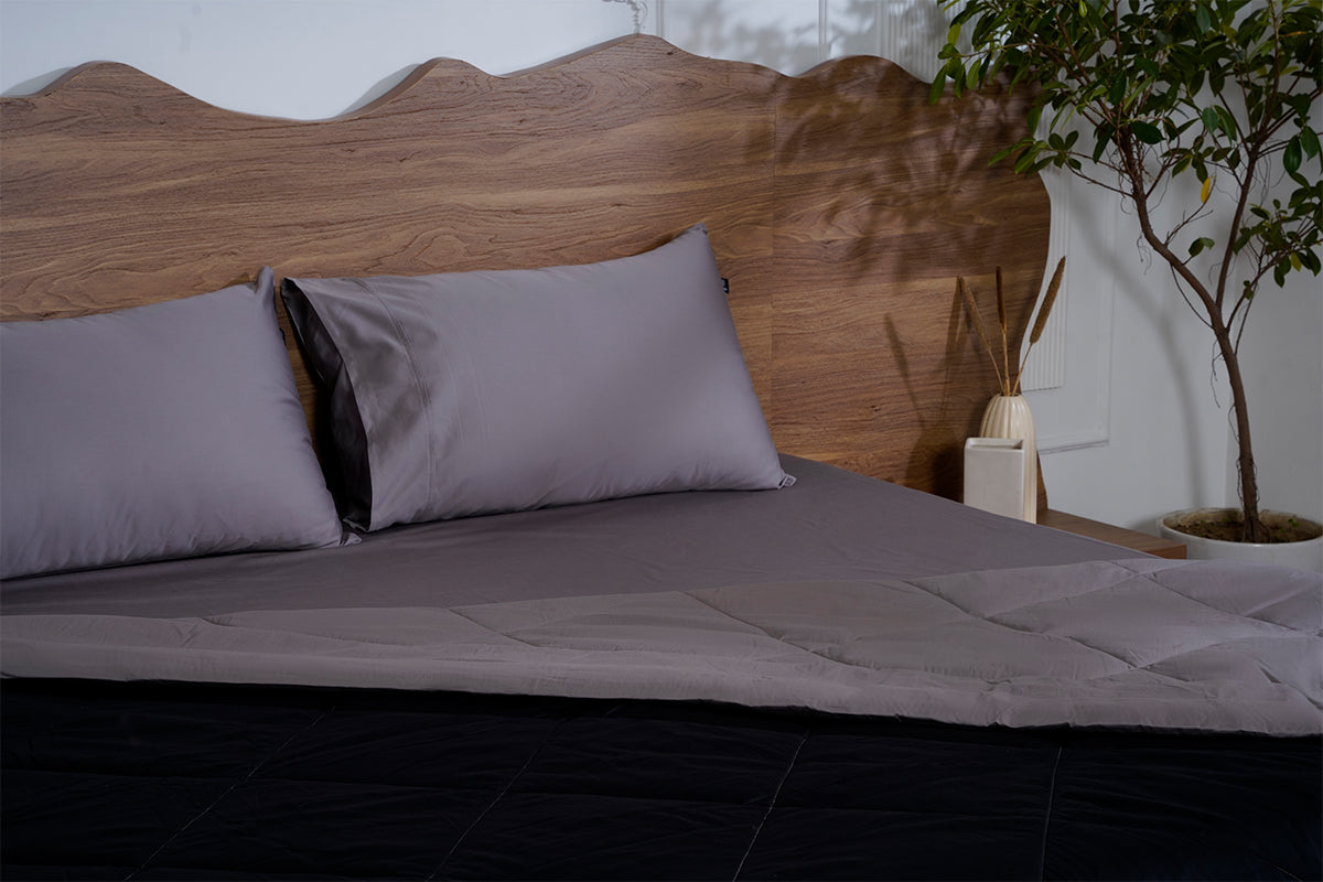 Black Onxy & Celestial All Season Pure Cotton Reversible Comforter 300 TC