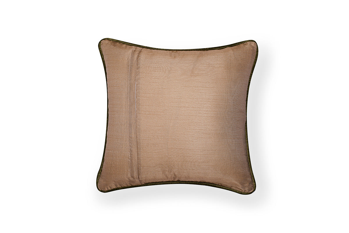 Floraison Edit - Blush Bloom Hand Embroidered Cushion Cover ( Set of 2 )