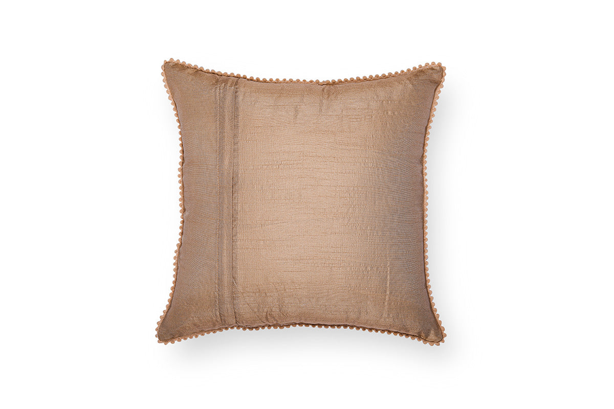 Floraison Edit – Marigold Muse Hand Embroidered Cushion Cover ( Set of 2 )