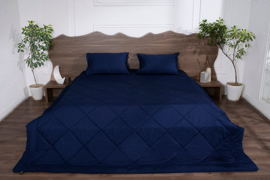 Midnight Navy All Season Premium Cotton Solid Comforter 300 TC