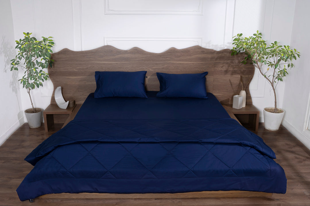 Midnight Navy All Season Premium Cotton Solid Comforter 300 TC