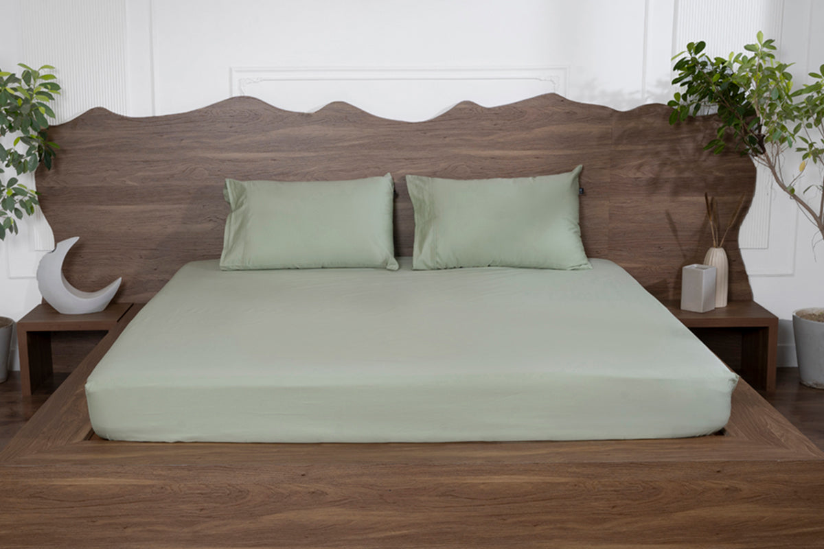 Minted Meadows Pure Cotton Solid Fitted Bed Sheet 500 TC