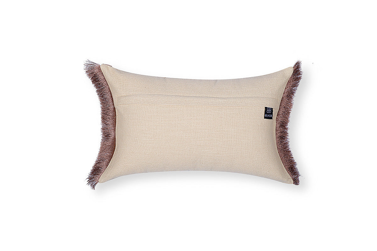 Svaana Whispers Hand Embroidered Lumbar Cushion Cover ( Set of 2 )