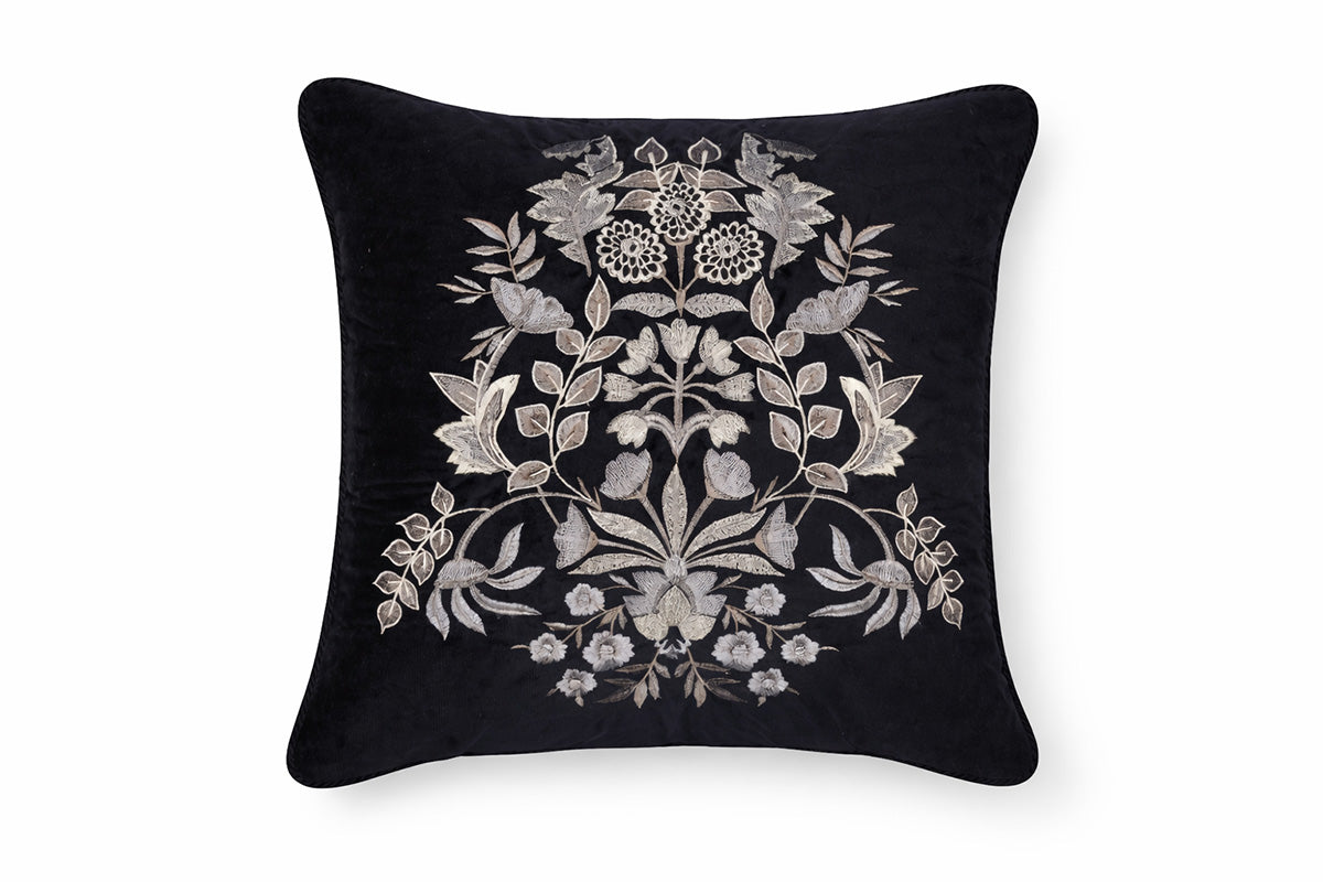 Shahi Siyahi Embroidered Cushion Cover ( Set of 2 )
