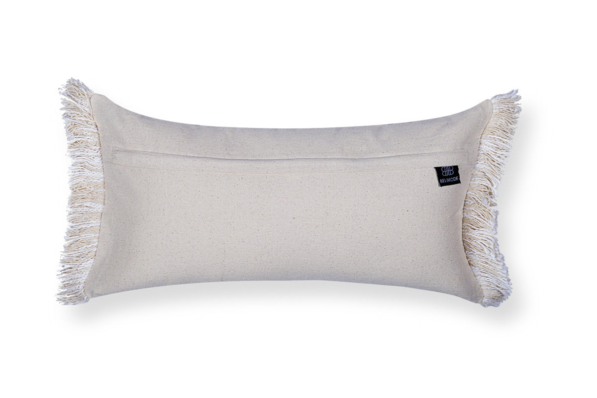 Bluevia Serelis Hand Embroidered Lumbar Cushion Cover ( Set of 2 )