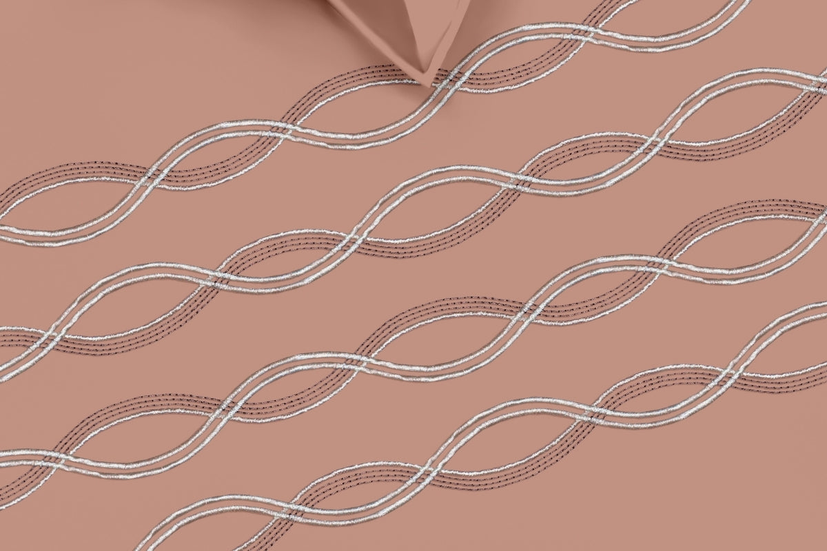 Apricot Elan - 300 TC Pure Cotton Embroidered Bedsheet