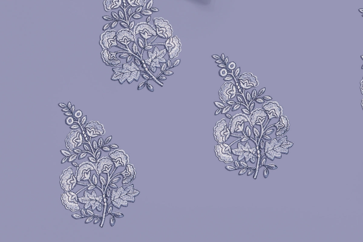 Blue Epoque - 300 TC Pure Cotton Embroidered Bedsheet