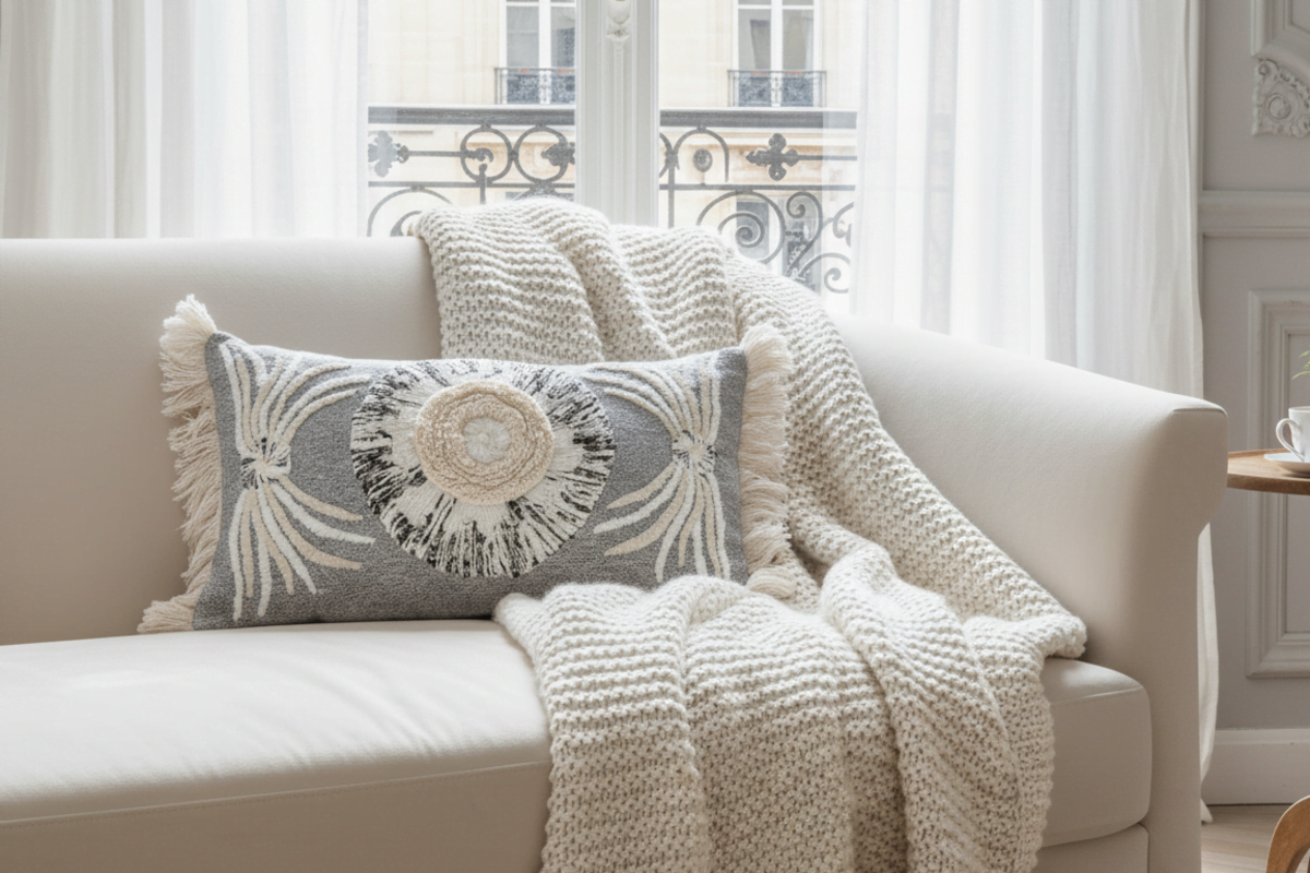 Bluevia Serelis Hand Embroidered Lumbar Cushion Cover ( Set of 2 )