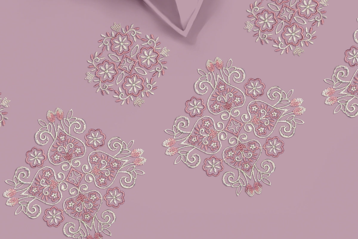 Blush Sonata - 300 TC Pure Cotton Embroidered Bedsheet