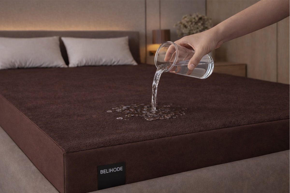 Coffe Brown Water Proof Mattress Protector