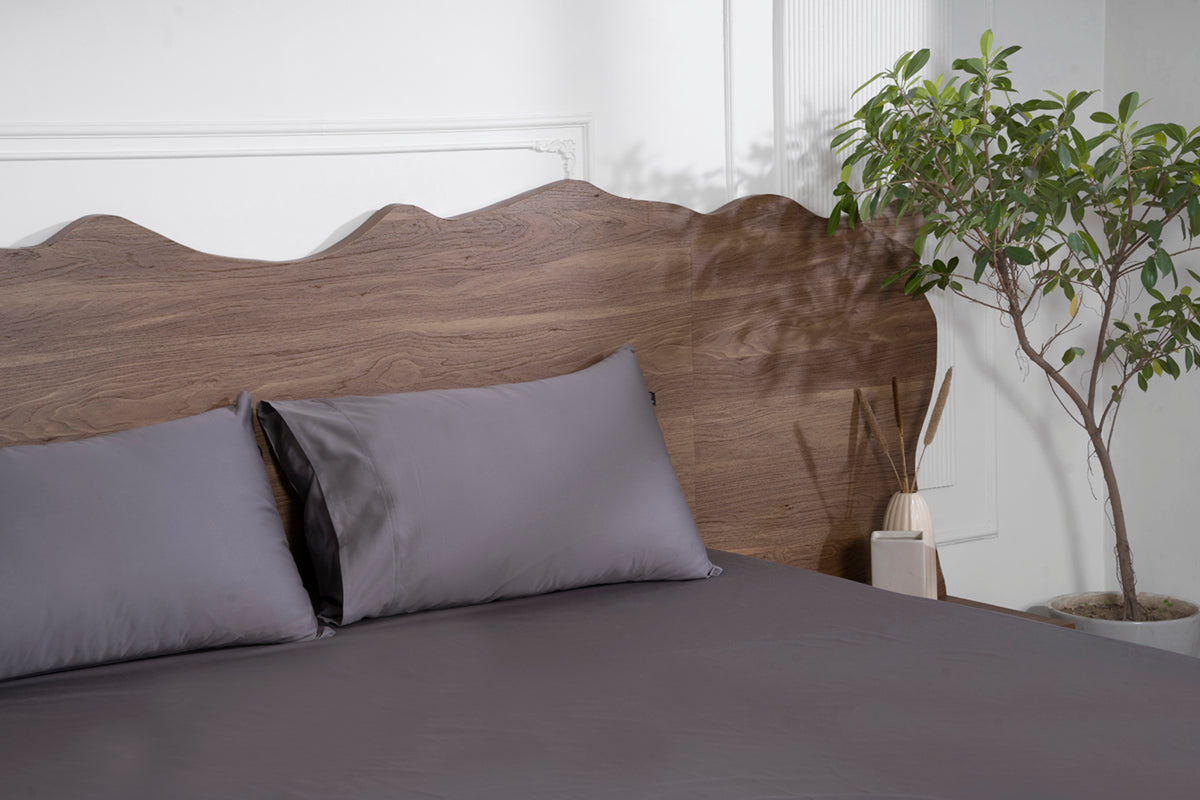 Celestial Cascade Pure Cotton Solid Fitted Bed Sheet 500 TC