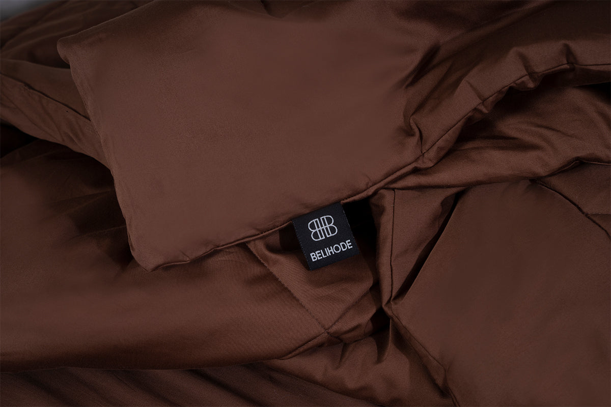 Cocoa Brown All Season Premium Cotton Solid Comforter 300 TC