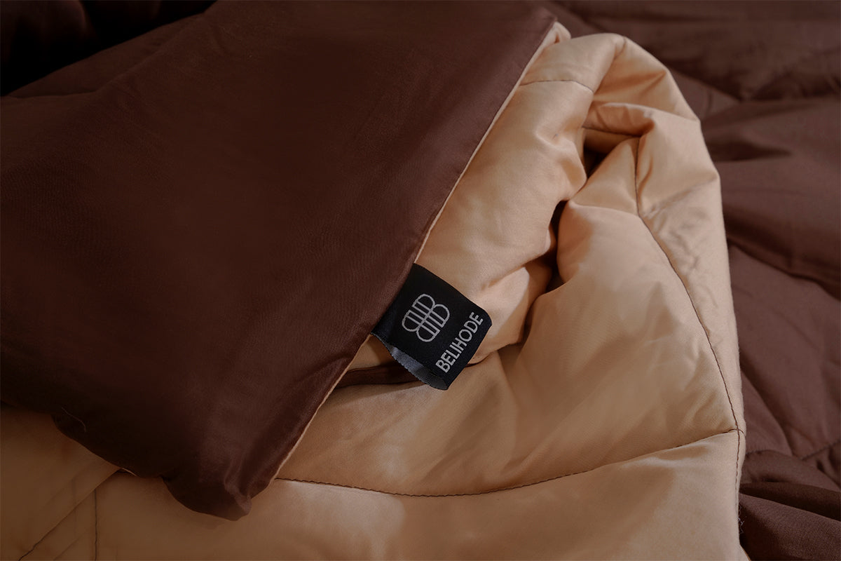 Cocoa & Biscotti Bliss All Season Pure Cotton Reversible Comforter 300 TC