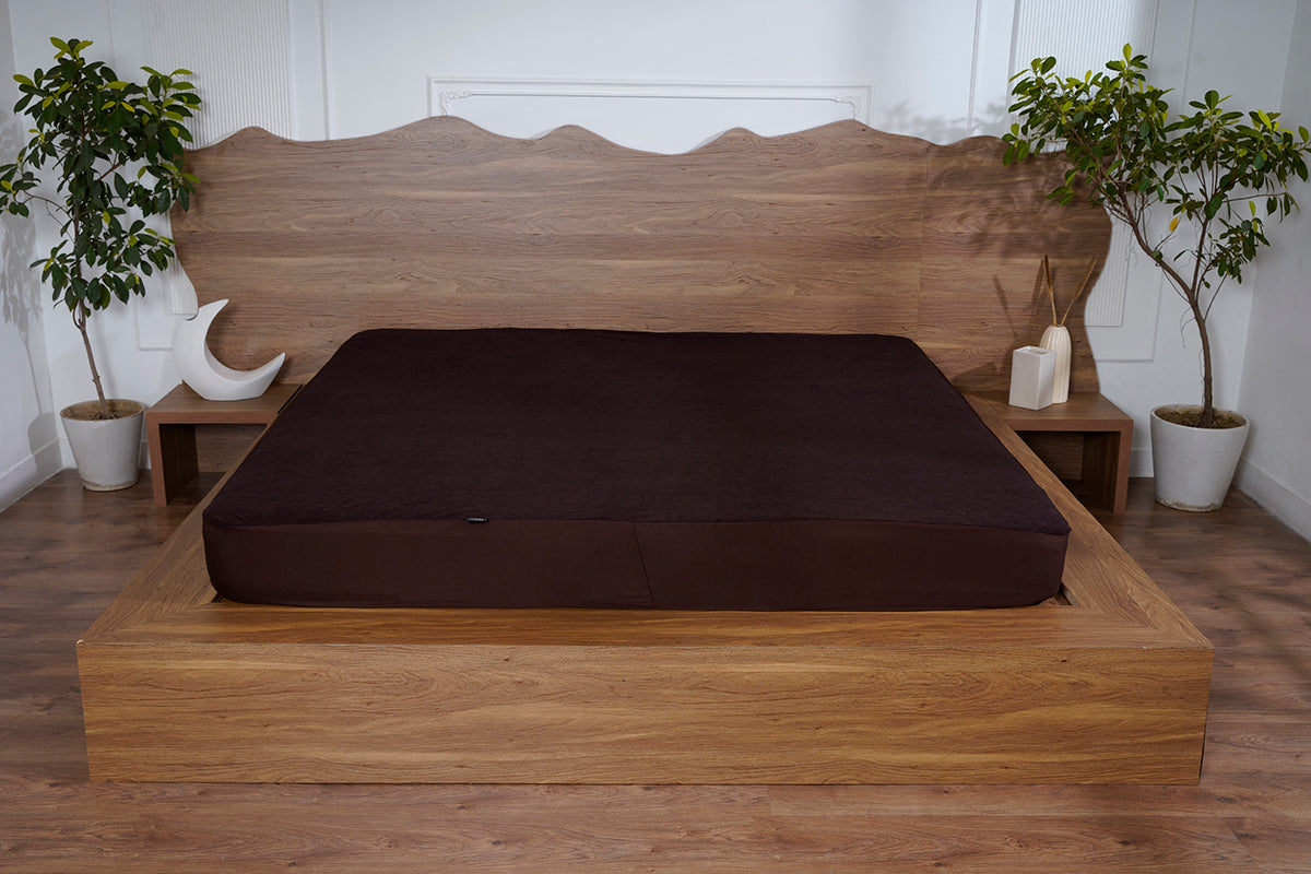 Coffe Brown Water Proof Matress Protector