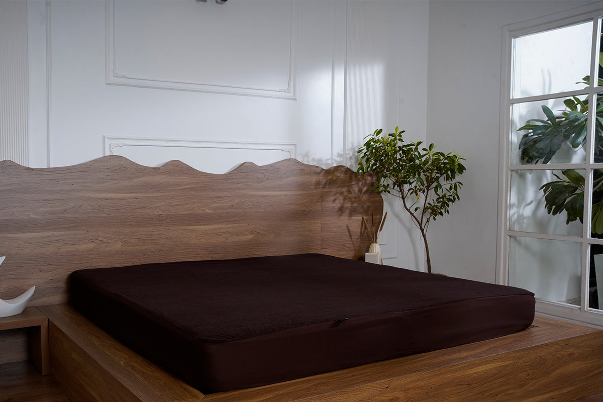 Coffe Brown Water Proof Matress Protector