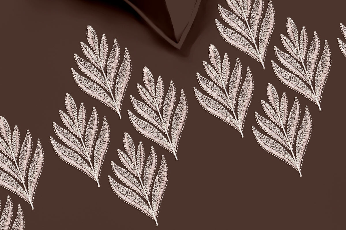 Imperial Cocoa - 300 TC Pure Cotton Embroidered Bedsheet