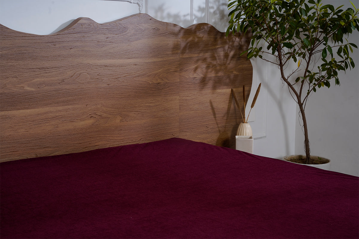 Maroon Water Proof Matress Protector