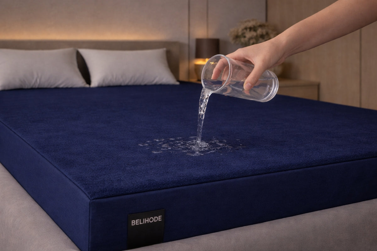 Navy Blue Water Proof Mattress Protector
