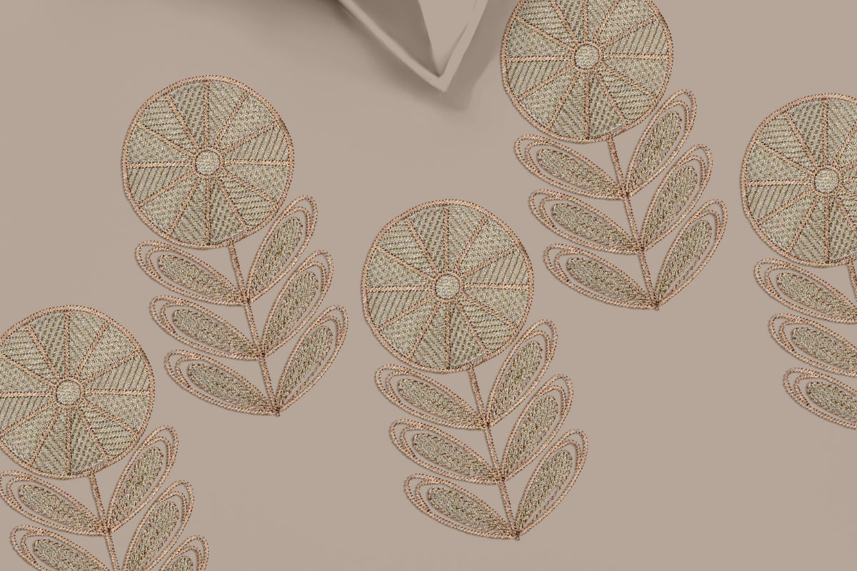 Orien Petals - 300 TC Pure Cotton Embroidered Bedsheet