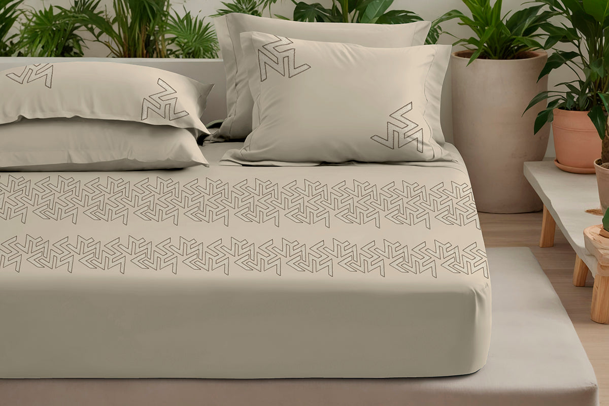 Orienn Essence - 300 TC Pure Cotton Embroidered Bedsheet