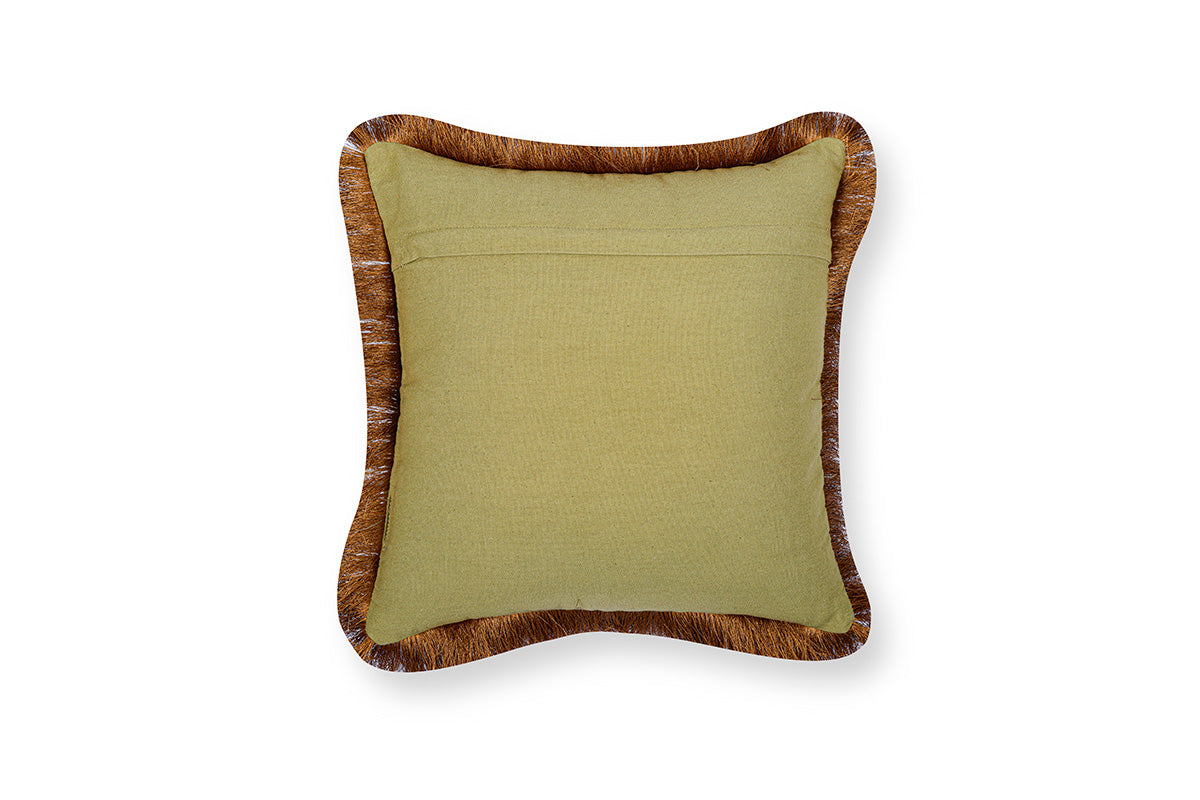 Tropical Panthera Hand embroidered Cushion Cover ( Set of 2 )
