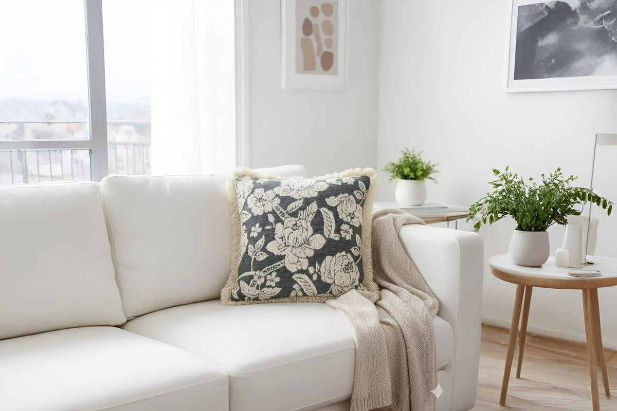 The Parisian Bloom Hand Crafted Cushion Cover ( Set of 2 )