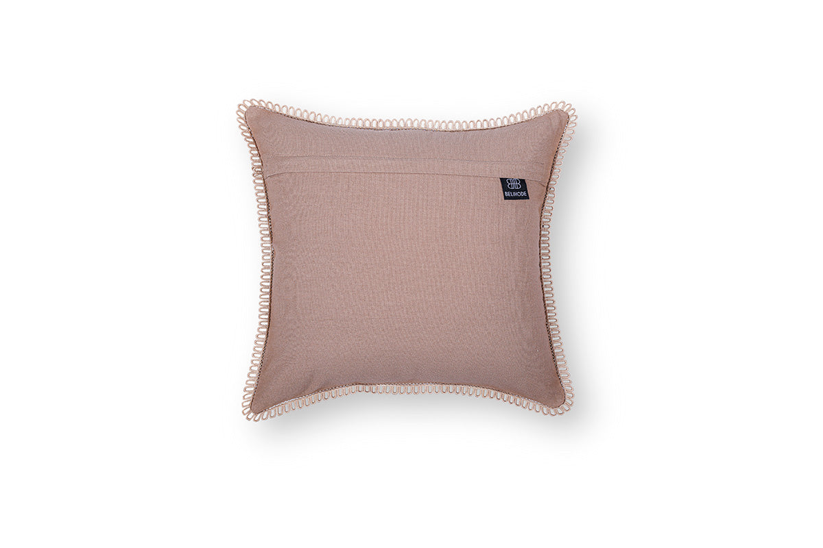 Rugged Linen Hand Crafted Cushion Cover ( Set of 2 )