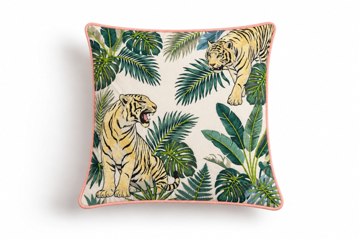 The Wild Prowl Handcrafted Cushion Cover