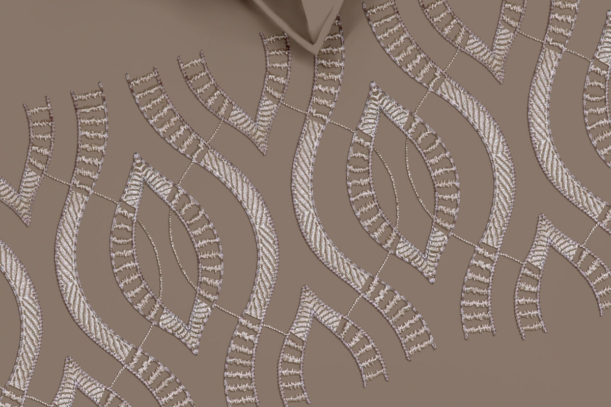 Umber Dynasty - 300 TC Pure Cotton Embroidered Bedsheet