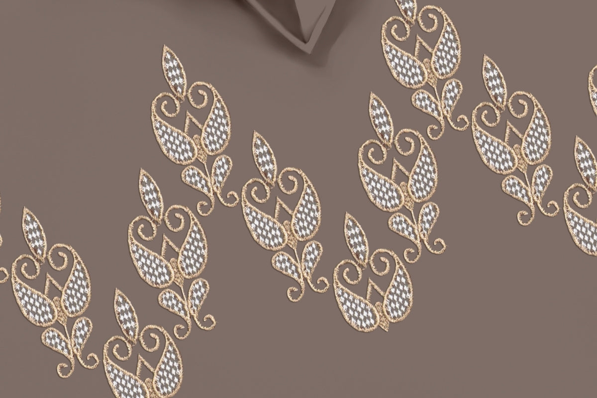 Velour Dune - 300 TC Pure Cotton Embroidered Bedsheet