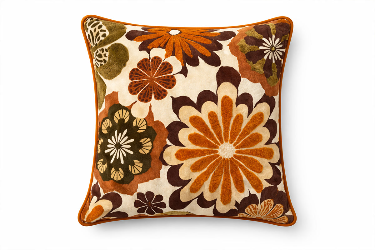 Wild Elegance Hand embroidered Cushion Cover ( Set of 2 )