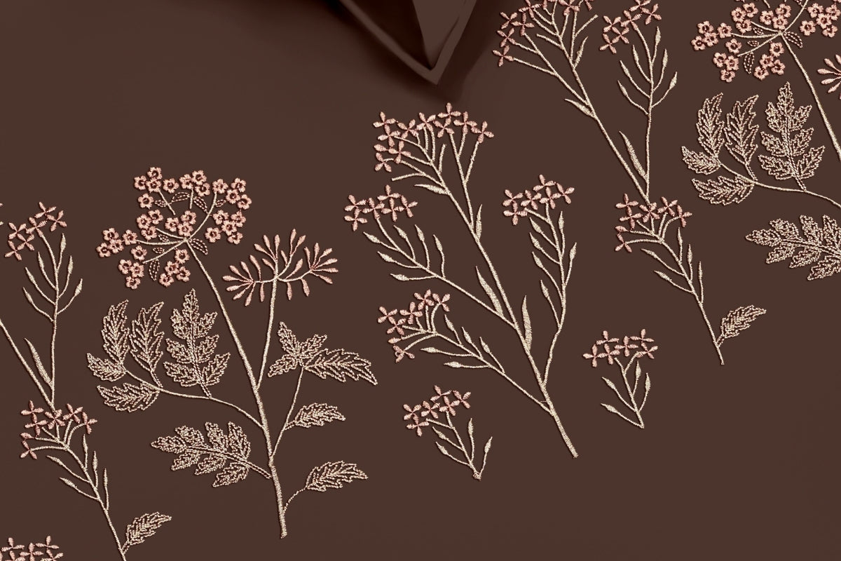 Woodland Ember - 300 TC Pure Cotton Embroidered Bedsheet